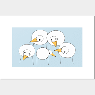 funny birds Posters and Art